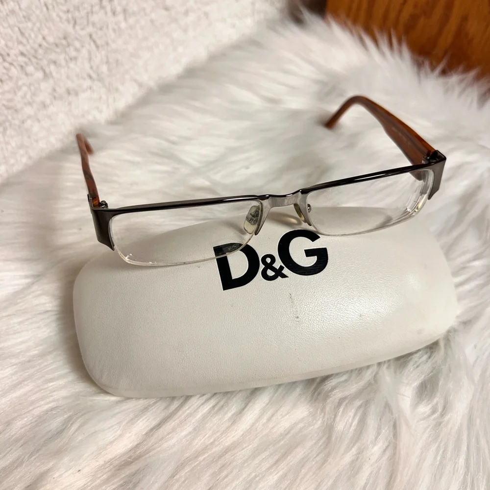 D&G Men's Glasses with Black and Brown Accents - Picture 3 of 9